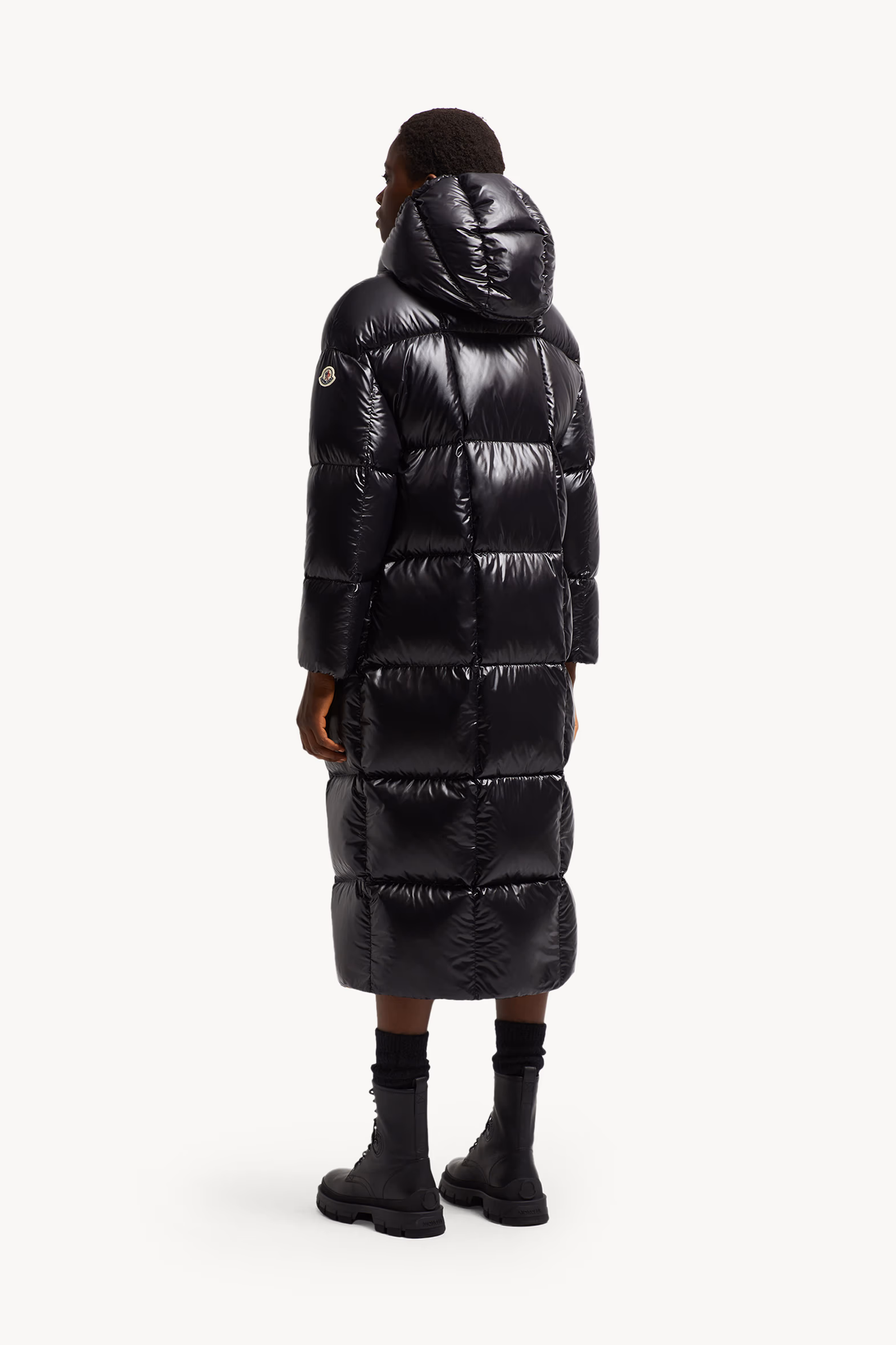 Parnaiba Hooded Long Down Jacket Women Black Moncler 5